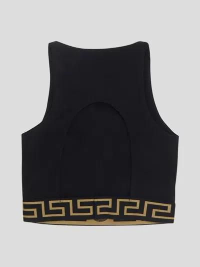 Shop Versace Underwear Top In Black