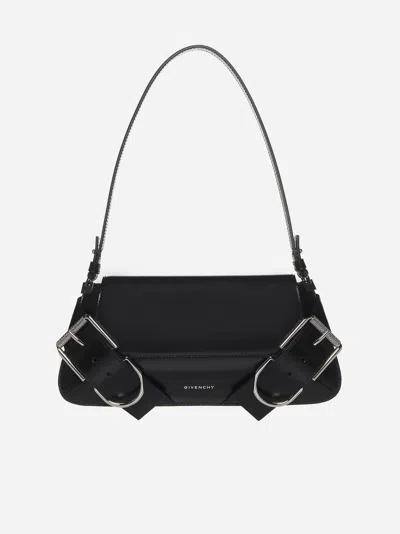 Shop Givenchy Voyou Leather Shoulder Flap Bag In Black