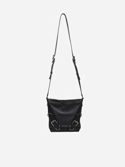 Shop Givenchy Voyou Leather Small Crossbody Bag In Black