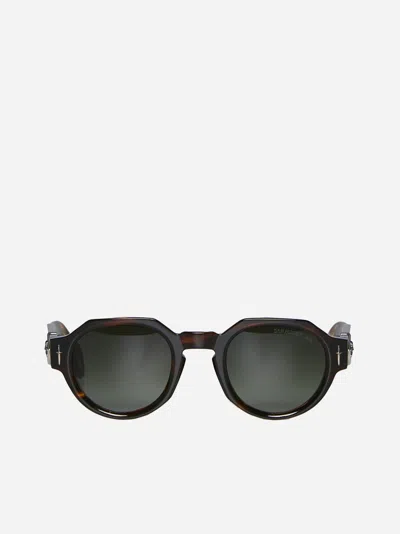 Shop Cutler And Gross The Great Frog Diamond I Sunglasses In Havana