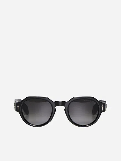 Shop Cutler And Gross The Great Frog Diamond I Sunglasses In Black