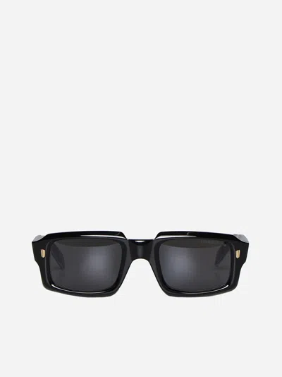 Shop Cutler And Gross Limited Edition Rectangle Sunglasses In Black
