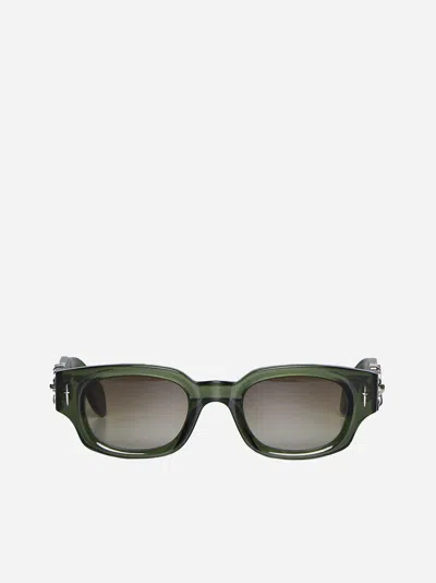 Shop Cutler And Gross The Great Frog Soaring Eagle Sunglasses In Leaf Green