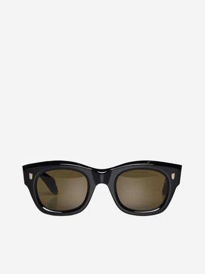 Shop Cutler And Gross Cat Eye Sunglasses In Olive,black