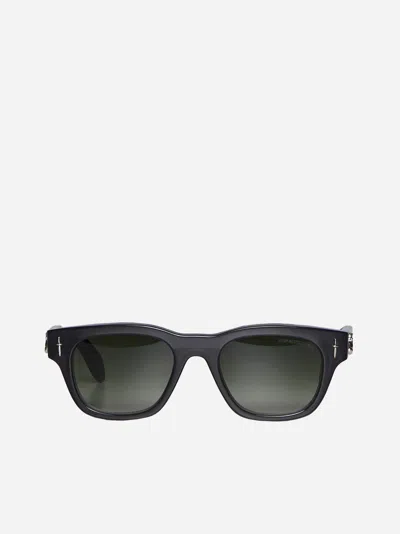 Shop Cutler And Gross The Great Frog Crossbones Sunglasses In Dark Grey