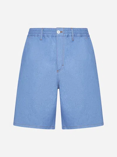 Shop Marni Denim Shorts In Azure