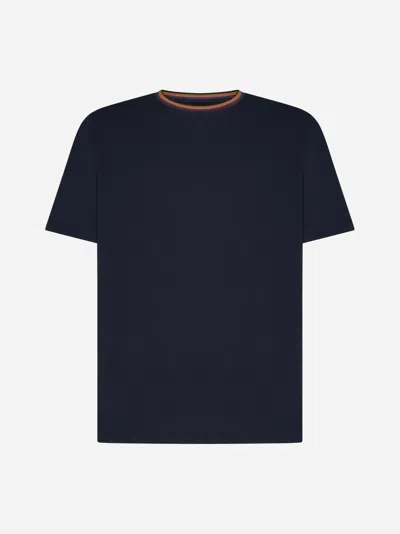 Shop Paul Smith Cotton T-shirt In Dark Navy