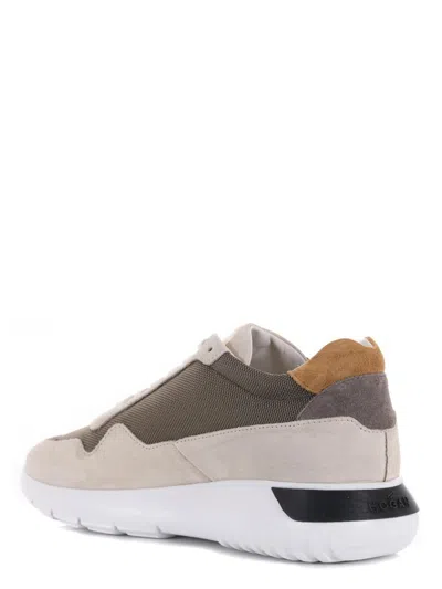 Hogan Interactive 3 Side H Patch Sneakers In Marrone/ecrù
