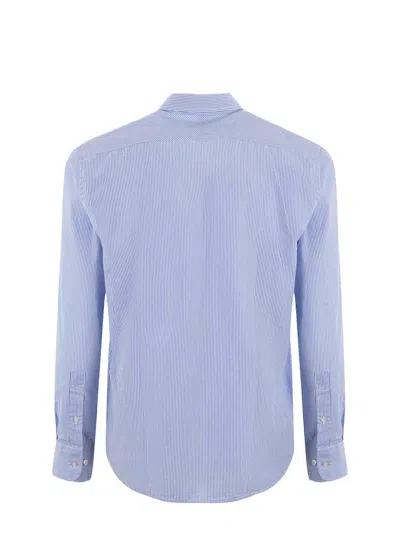 Shop La Martina Shirts In Azzurro/bianco