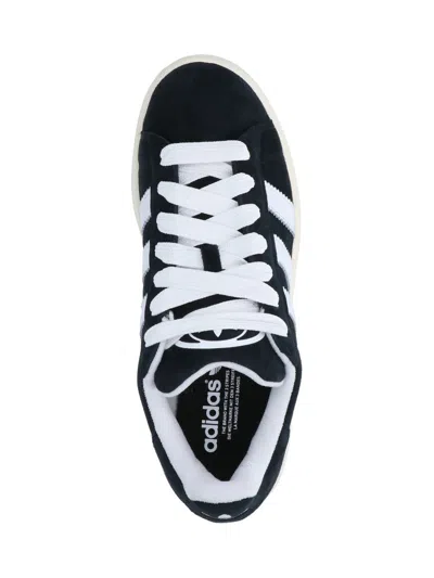 Adidas Originals Low-top Round Toe Sneaker With Flat Rubber Sole In Black