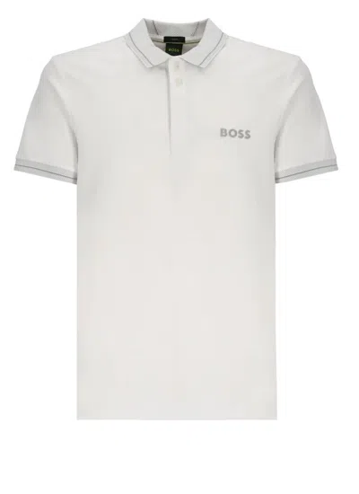 Shop Hugo Boss Boss Green T-shirts And Polos White