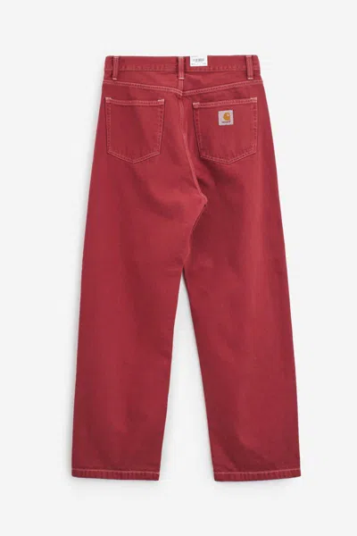 Shop Carhartt Wip Pants In Red