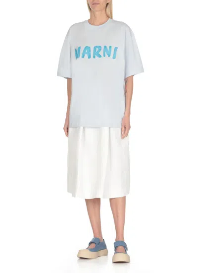 Shop Marni T-shirts And Polos Light Blue