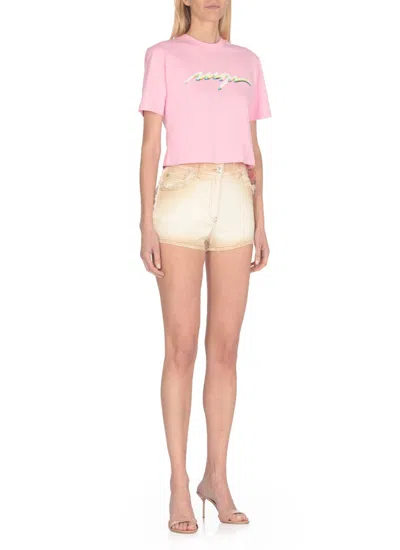 Shop Msgm T-shirts And Polos Pink