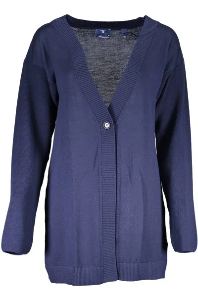 Shop Gant Ele Wool Long Sleeve Women's Cardigan In Blue