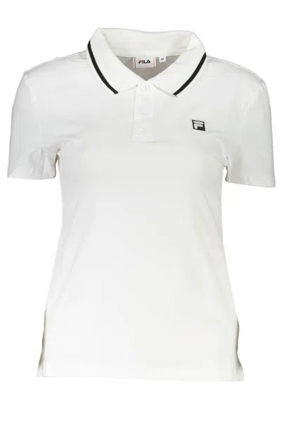 Shop Fila Chic Polo With Contrasting Women's Accents In White