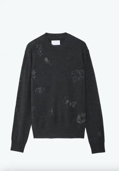 Shop Zadig & Voltaire Women's Pravis Sweater In Kaki Slate In Multi