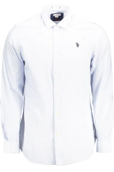 Shop U.s. Polo Assn U. S. Polo Assn. Slim Fit French Collar Embroide Men's Shirt In Blue