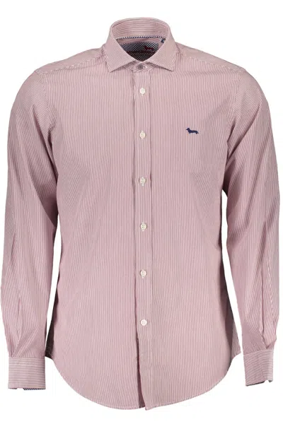 Shop Harmont & Blaine Elegant Narrow Fit Shirt With French Men's Collar In Purple