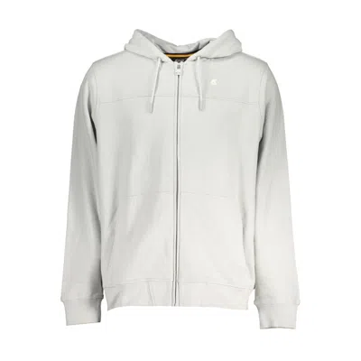 Shop K-way Chic Hooded Cotton Sweatshirt With Contrast Men's Details In Grey