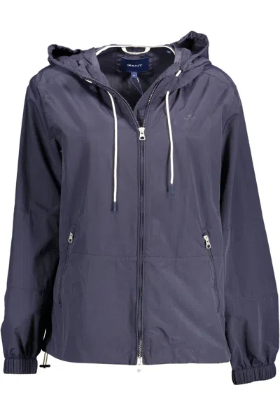 Shop Gant Chic Hooded Sports Women's Jacket In Blue