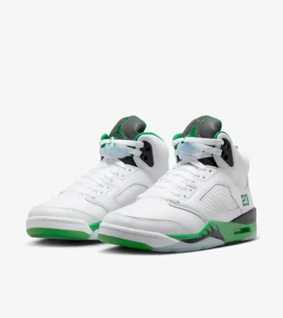 Shop Jordan Air  5 Dd9336-103 Sneaker Women's Us 9 White Green Leather Basketball He55