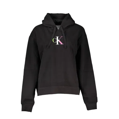 Shop Calvin Klein Chic Hooded Sweatshirt With Fleece Women's Interior In Black