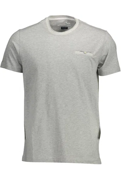 Shop Harmont & Blaine Elegant Cotton T-shirt With Contrast Men's Details In Grey