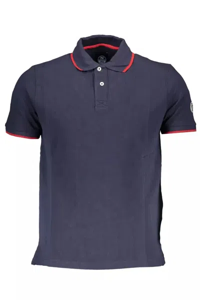 Shop North Sails Chic Short-sleeved Contrast Men's Polo In Blue