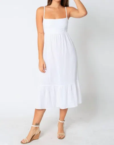Shop Olivaceous Kayla Gauze Midi Dress In White