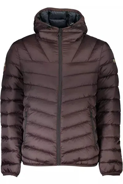 Napapijri Man Down Jacket Dark Brown Size Xl Polyamide In Brown