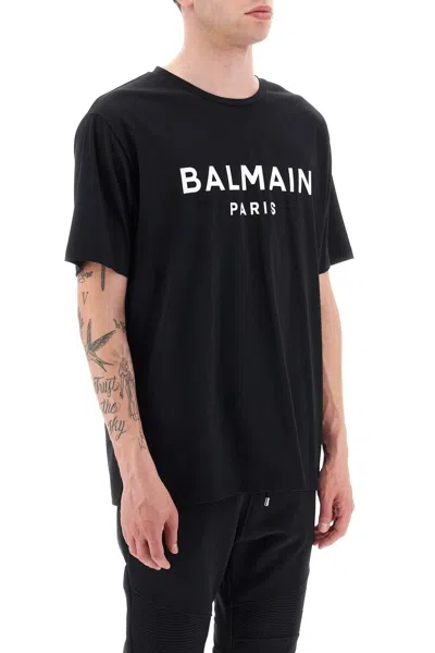 Shop Balmain Logo Print T-shirt In Multi