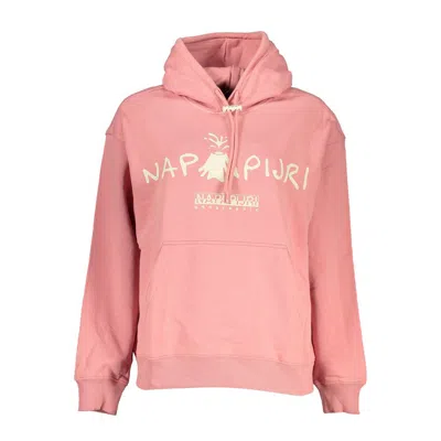 Shop Napapijri Chic Hooded Cotton Women's Sweatshirt In Pink