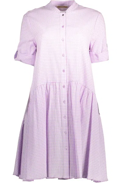 Shop Kocca Chic Cotton Dress With Versatile Women's Sleeves In Pink