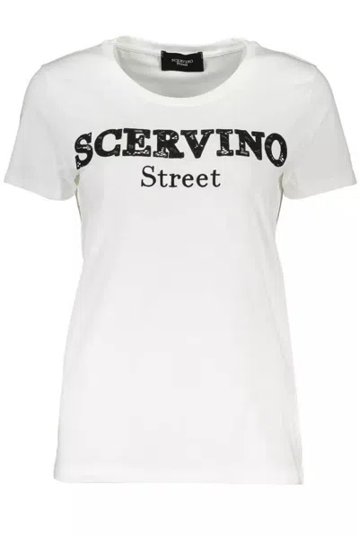 Shop Scervino Street Chic Tee With Contrasting Embroidery Women's Detail In White
