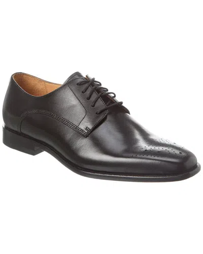 Shop Curatore Medallion Toe Leather Oxford In Black