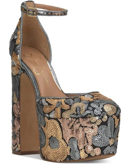 Shop Jessica Simpson Pinkston Womens Patent Square Toe Platform Heels In Multi
