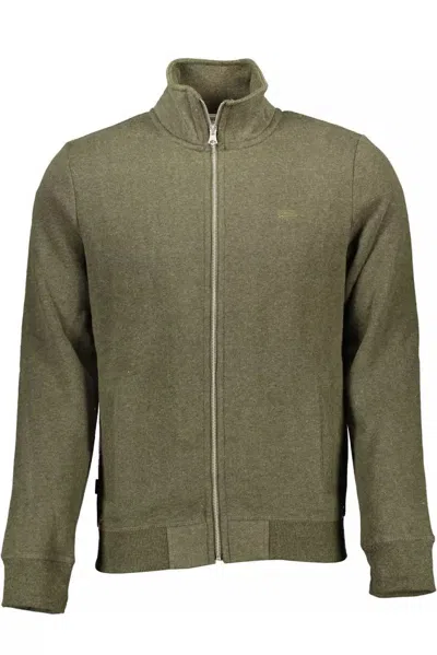 Shop Superdry Sleek Zippe Sweatshirt With Men's Embroidery In Green