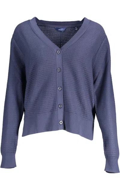 Shop Gant Ele Long-sleeve Buttoned Women's Cardigan In Blue