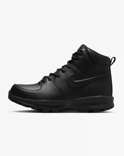 Shop Nike Manoa 454350-003 Men's Black Leather Casual Lace Up Ankle Boots Yag28