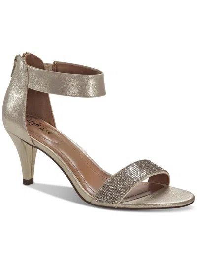 Shop Style & Co Phillyis Womens Metallic Embellished Pumps In Gold