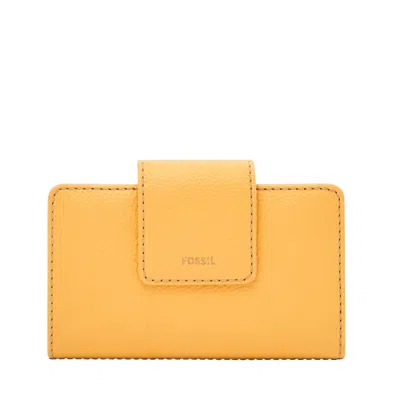 Shop Fossil Women's Madison Litehide Leather Multifunction In Yellow