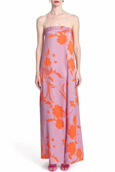 Shop Corey Lynn Calter Thalia Flower Dress In Mauve In Multi
