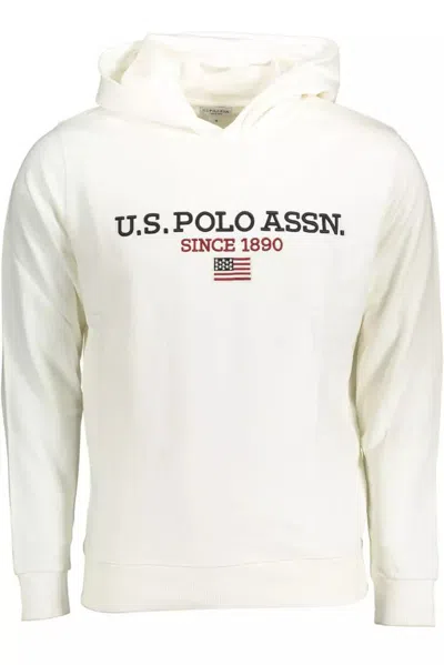 Shop U.s. Polo Assn U. S. Polo Assn. Contrast Logo Hooded Men's Sweater In White