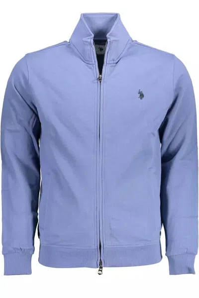 Shop U.s. Polo Assn U. S. Polo Assn. Chic Embroide Zip Men's Sweatshirt In Blue
