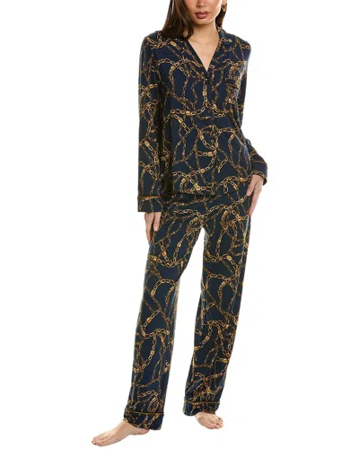 Shop Donna Karan Dkny 2pc Top & Pant Set In Blue