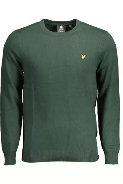 Lyle & Scott Elegant Green Cotton-wool Blend Sweater In Green