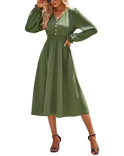 Shop Persea Midi Dress In Green
