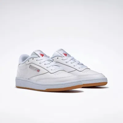 Shop Reebok Club C 85 Bs7686 Womens White Light Gray Leather Sneaker Shoes 8.5 Gyn182