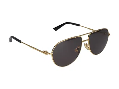 Shop Bottega Veneta Sunglasses In Gold Gold Grey
